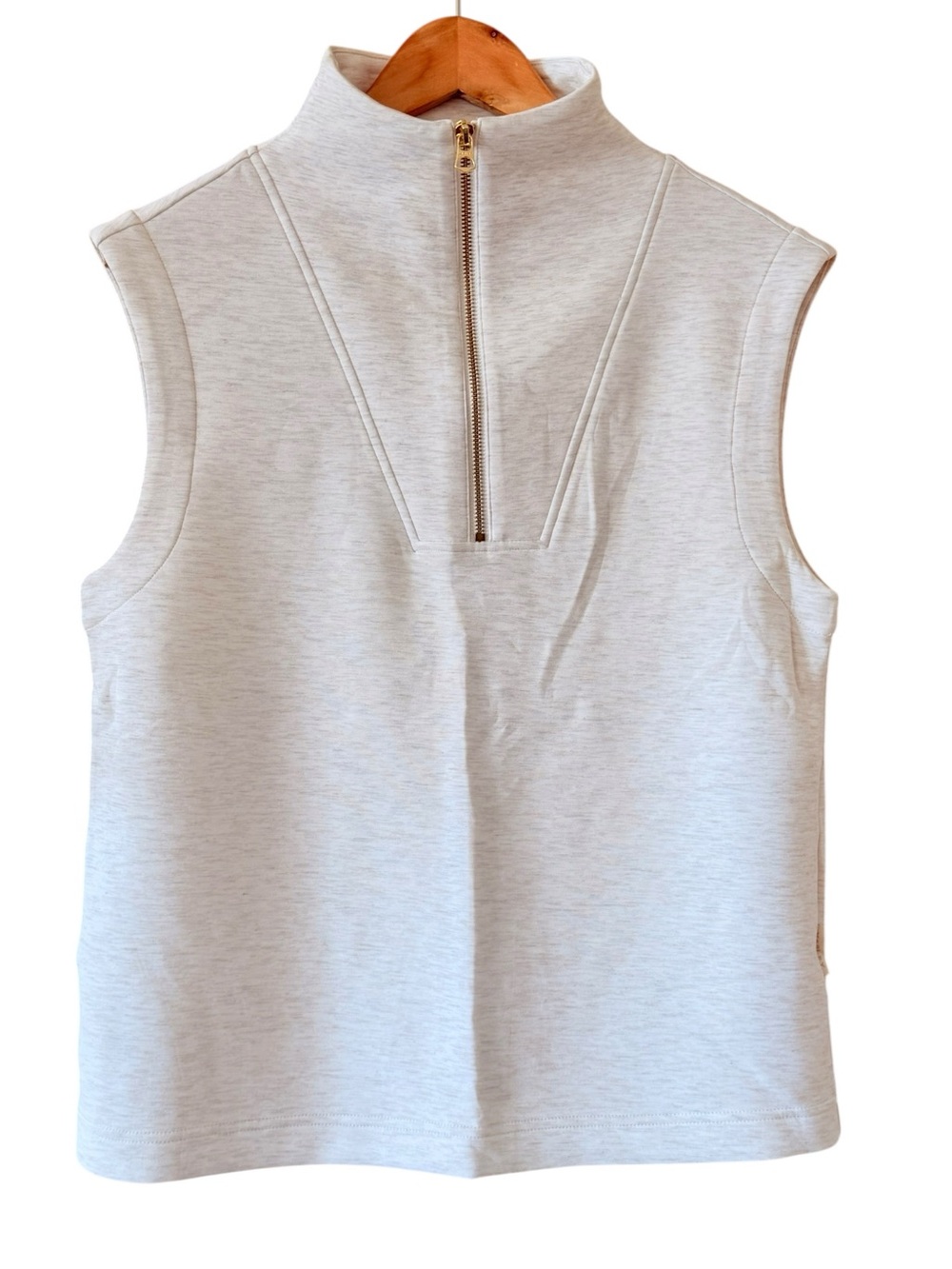 VARLEY Magnolia Half Zip Tank 2.0 Ivory Marl Size S NEW - Picture 5 of 12